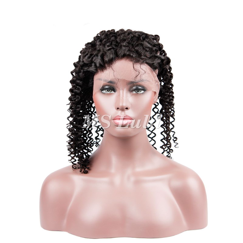 Virgin Hair Kinky Curly 360 Lace Frontal Closure 22.5x4x2 With Adjustable Strap Medium Brown Lace - 图片 7